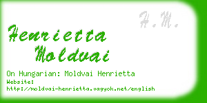 henrietta moldvai business card